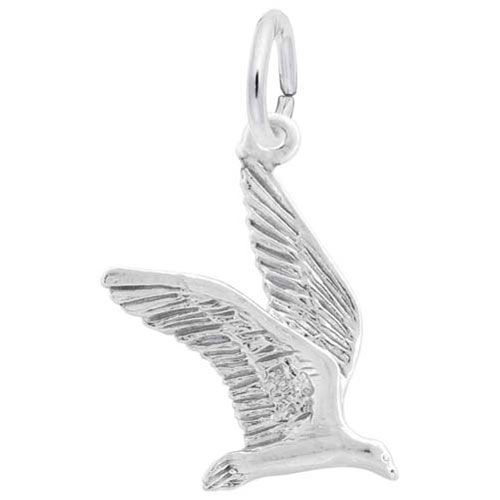 Seagull Charm 14K While Gold - 10-580-0-14KW