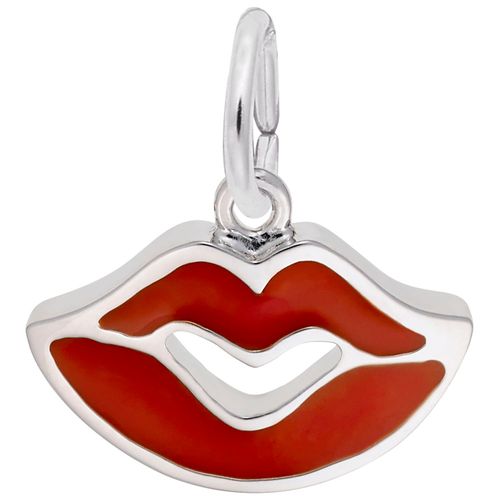Sealed With A Kiss Charm - 14K White Gold - 10-1647-wg