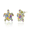 Semi Precious Stone Turtle Earrings, Hawaiian Inspired  Earrings, STE-35616