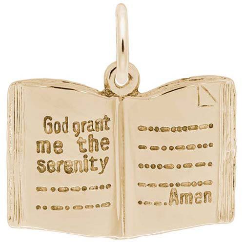 Serenity Prayer Bible Charm 10K Gold - 10-6317-0-10K