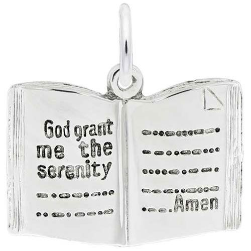 Serenity Prayer Bible Charm 14K While Gold - 10-6317-0-14KW