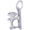 Sewing Machine Charm White Gold - 10-0731