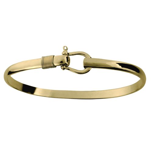 Shackle Hook Bracelet - 14K Yellow Gold 4mm 6.5 Inch