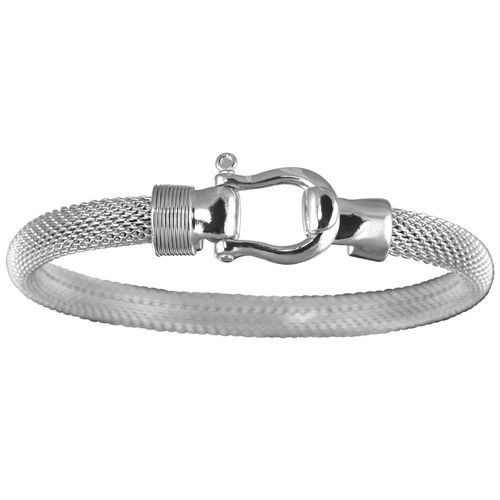 Ss 6mm Shackle Mesh Bracelet 7.0 Inch - S6MESHA70