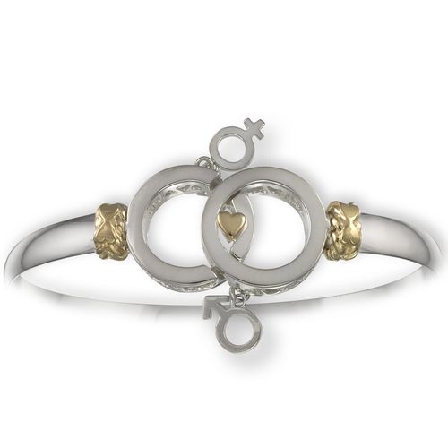 Shared Moments Hook Bracelet - Sterling Silver & 10K Gold 5mm 6.5 Inch