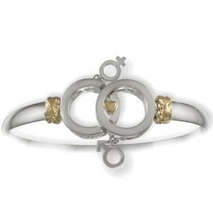 Shared Moments Hook Bracelet - Sterling Silver & 10K Gold 5mm 7 Inch