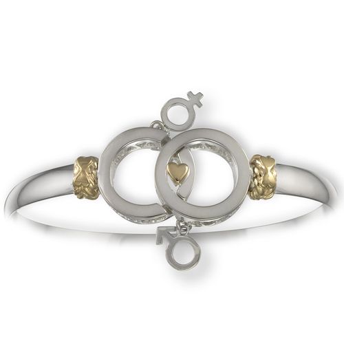Shared Moments Hook Bracelet - Sterling Silver & 14K Gold 5mm 8.0 Inch