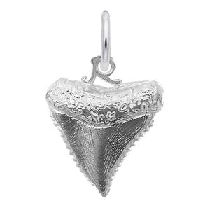 Shark Tooth Charm - 14K White Gold - 10-1025-0-14kw