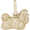 Shih Tzu Dog Charm 10K Gold - 10-6393