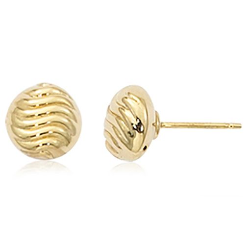 Shrimp Stud Earrings - 14K Yellow Gold