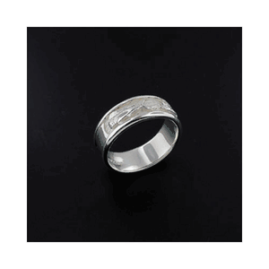 Silver 3 Fish 8mm Plain Ring - 9734