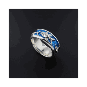 Silver 5 Fish 10mm Ring - 9712 E