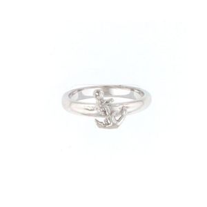 Silver Anchor 3mm Stackable Ring - 794 A