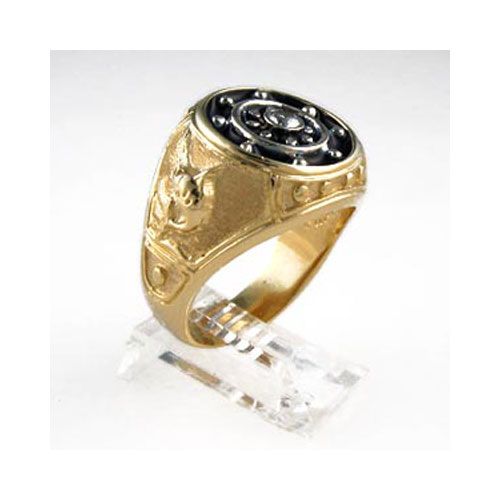 Silver Capt.'s Ring with .15 CZ - 721