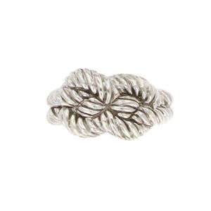 Silver Carrick Bend Knot Ring - 787