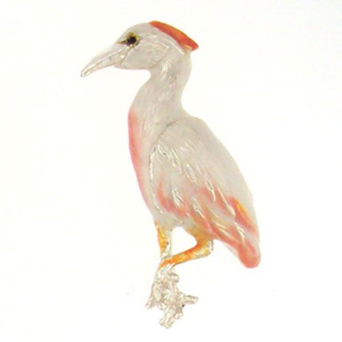 Silver Cattle Egret Pendant - 427 E