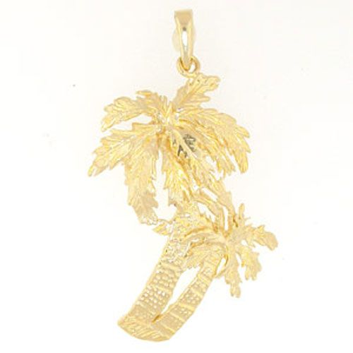 Silver Coconut Palm Tree Pendant - 340