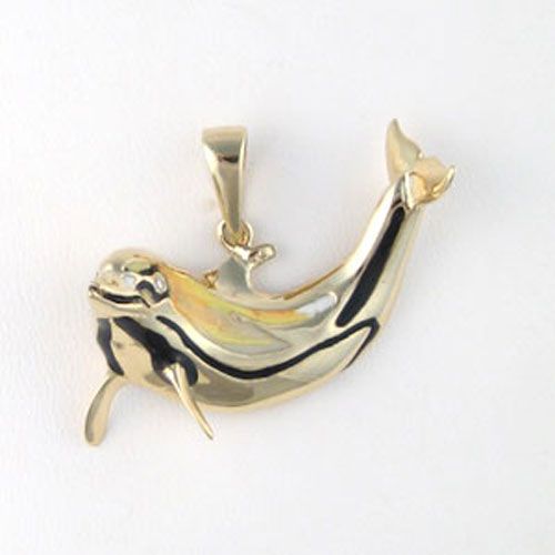 Silver Dolphin Enamel Pendant - 281 E