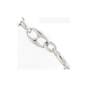 Silver Extra Large Anchor Chain 9 Inch Bracelet - 588