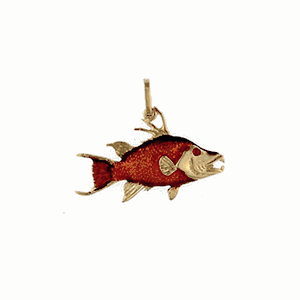 Silver Hogfish Enamel Pendant - 165 E