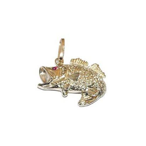Silver Hollow Curl Tail Bass Pendant - 004