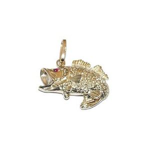 Silver Hollow Curl Tail Bass Pendant - 004