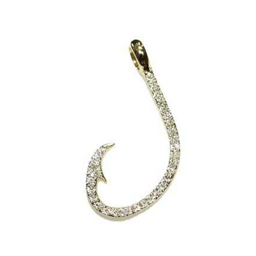 Silver Hook with CZ Pendant - 169 D