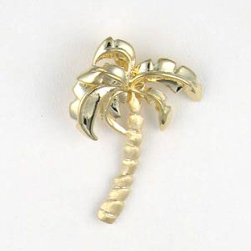 Silver Large Coconut Palm Pendant - 345