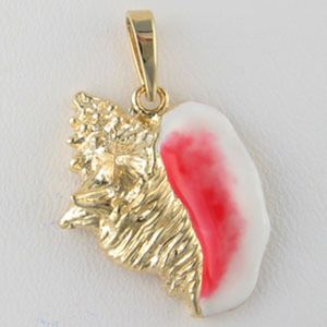 Silver Large Conch Hallow Pendant - 377 HE