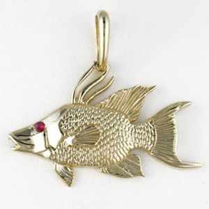 Silver Large Hogfish Pendant - 204