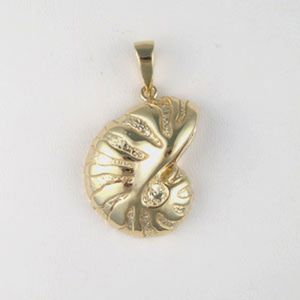 Silver Large Nautilus Pendant - 268