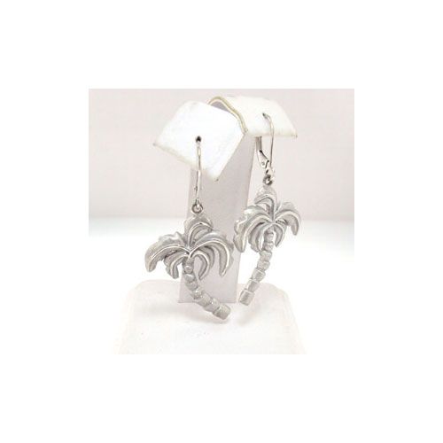Silver Large Palms Earrings - 801