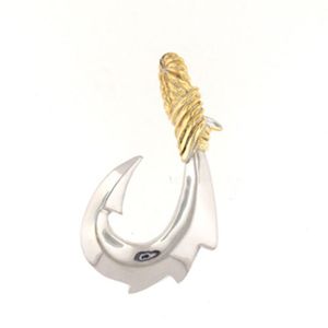 Silver Large Polynesian Hook 3 Barb Pendant - 443