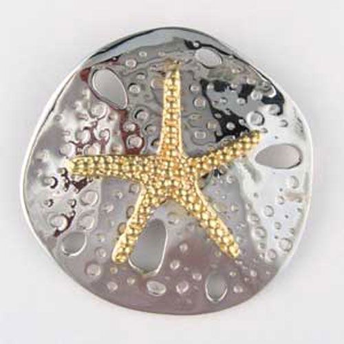 Silver Large Sand Dollar Pendant - 213