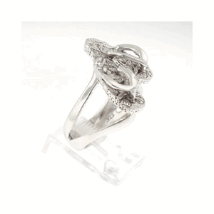 Silver Large Sandal Ring - 768