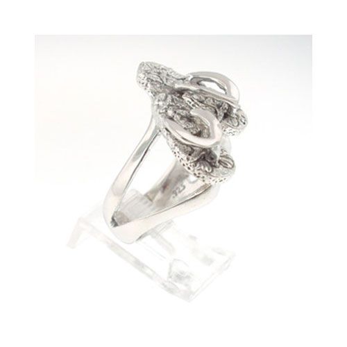 Silver Large Sandal Ring - 768
