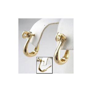 Silver Large Shackle Hinged Earrings - 639