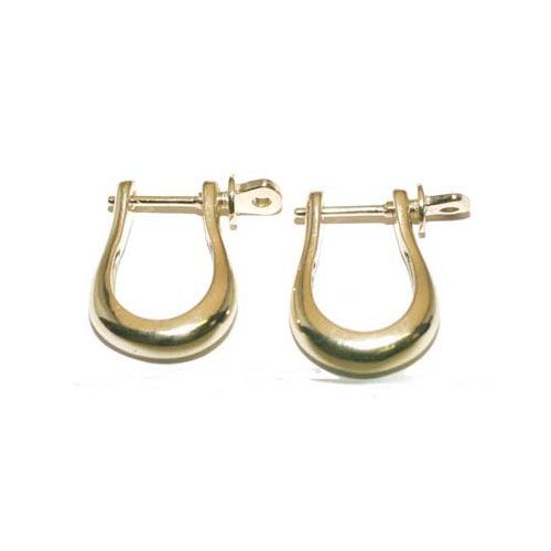 Silver Large Shackle (Pair) Earrings - 610