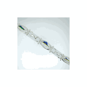 Silver Large Shackle Slam 7 Inch Bracelet - 971