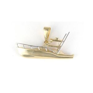 Silver Large Sportsfishing Boat Pendant - 339