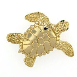 Silver Large Turtle Pendant - 382