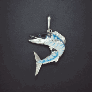Silver Large Wahoo Solid Pendant - 168 E
