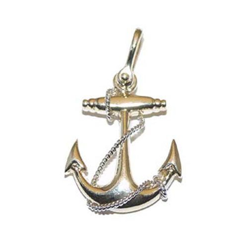 Silver Medium Anchor Pendant - 302