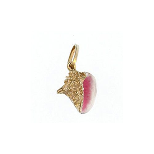 Silver Medium Conch Enamel Pendant - 183 E