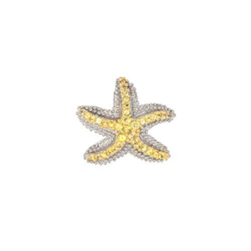 Silver Medium Luxe Star with Sapphire Pendant - 424 S