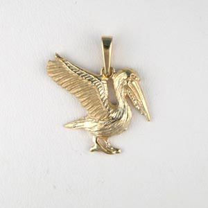 Silver Medium Pelican Pendant - 269