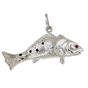 Silver Medium Redfish Pendant - 162