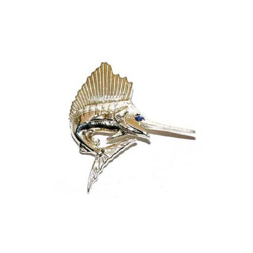 Silver Medium Sailfish Pendant - 137