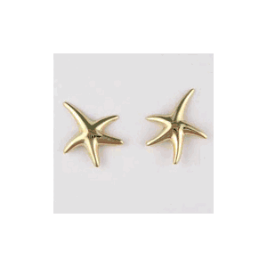 Silver Medium Starfish Earrings - 637