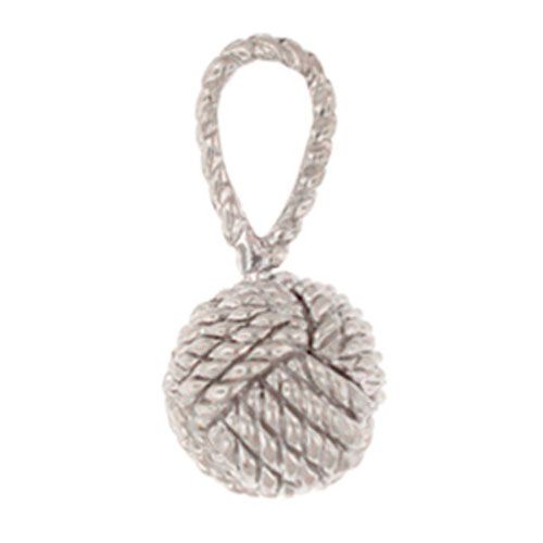 Silver Monkey Fist Knot Pendant - 399